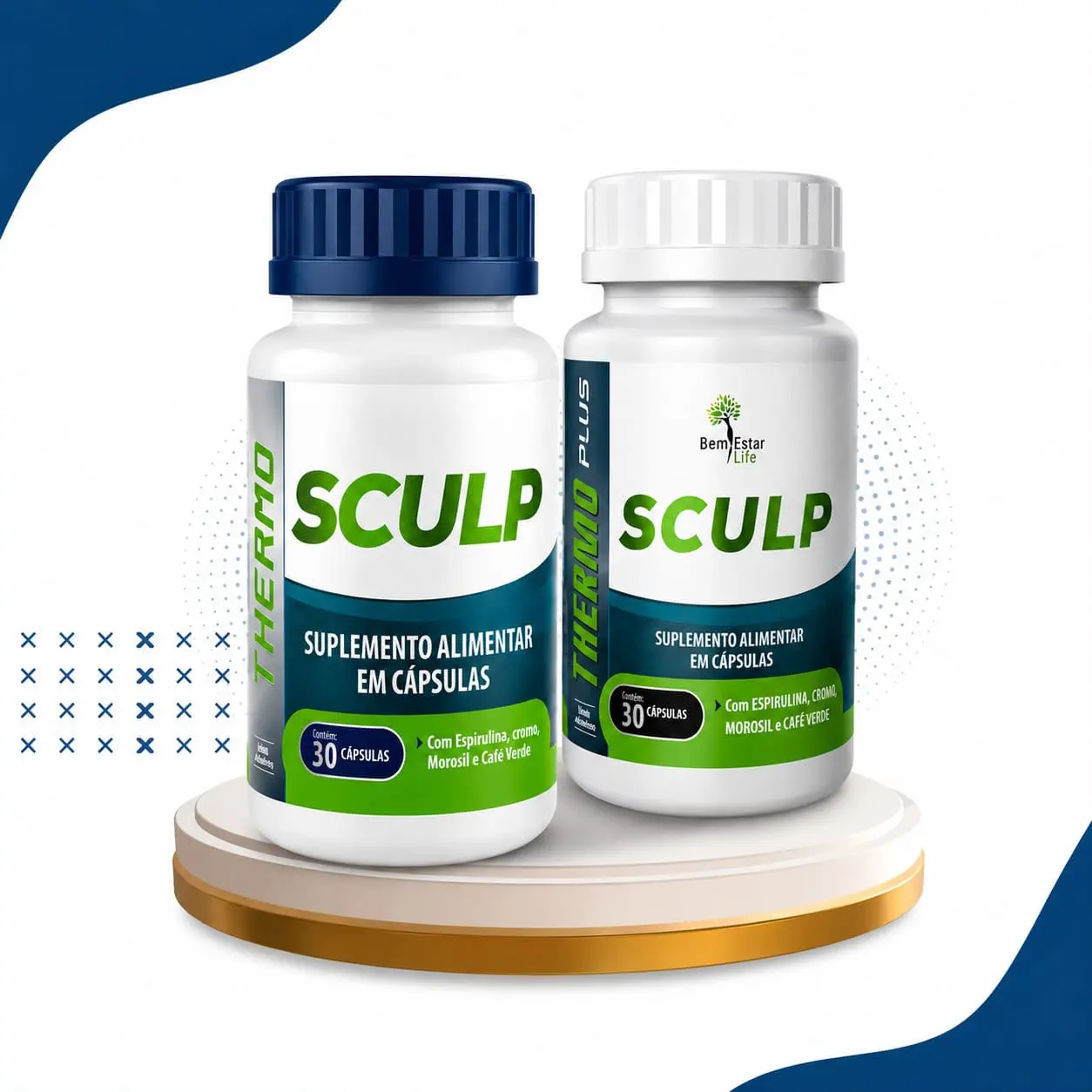 INIBIDOR DE APETITE- SCULP THERMO 30 CAPS + SCULP THERMO PLUS