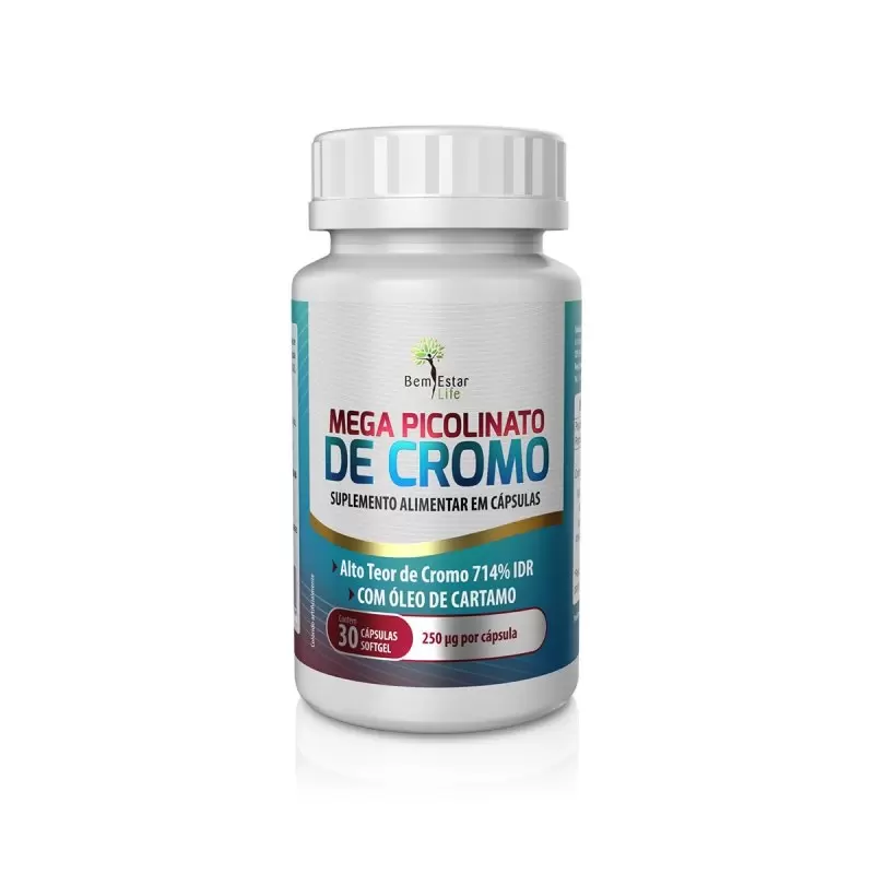 MEGA PICOLINATO DE CROMO - 30 CAPSULAS (nova formula)