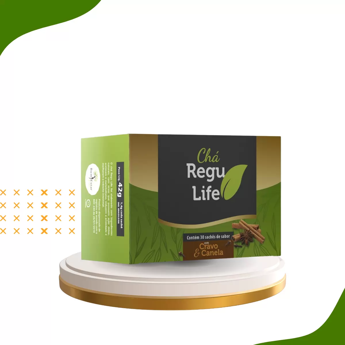 CHÁ REGU LIFE 30 SACHET -CRAVO E CANELA