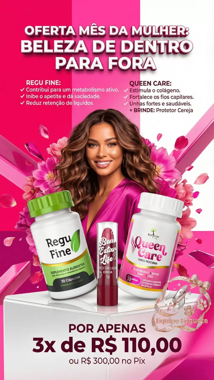 REGU FINE TRADICONAL + QUEEN CARE- BRINDE PROTETOR LABIAL CEREJA