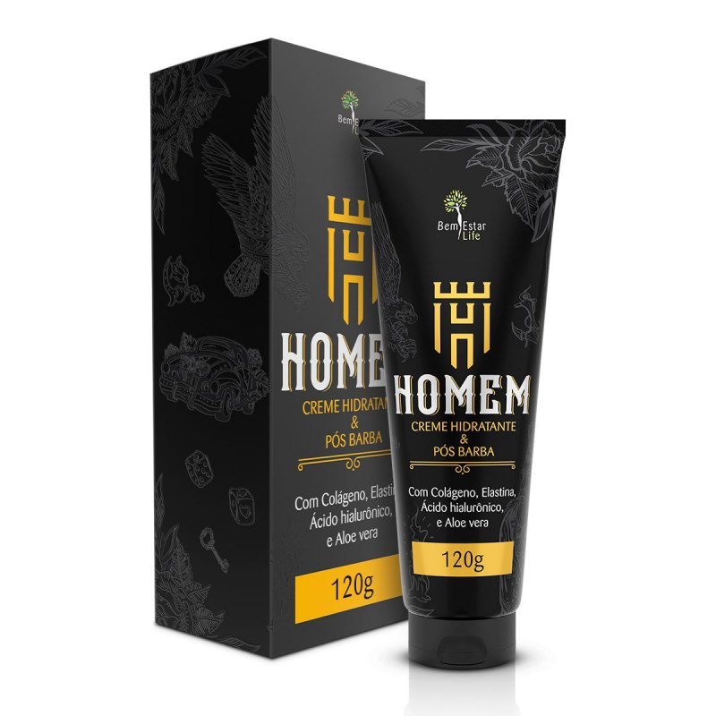 CREME HIDRATANTE E POS BARBA *COM ACIDO HIALURONICO* 120G