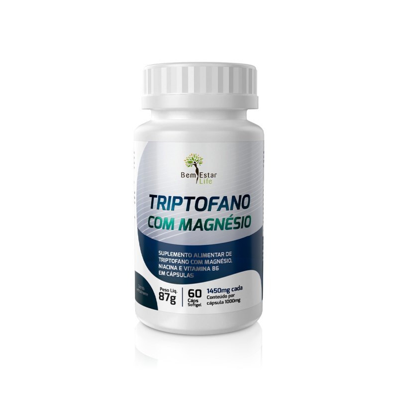 TRIPTOFANO COM MAGNESIO 60 CAPS