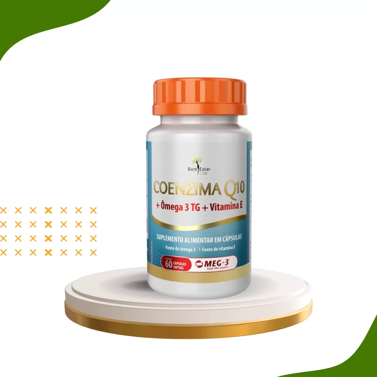 COENZIMA Q10 + OMEGA 3 TG + VITAMINA E - 60 CAPSULAS