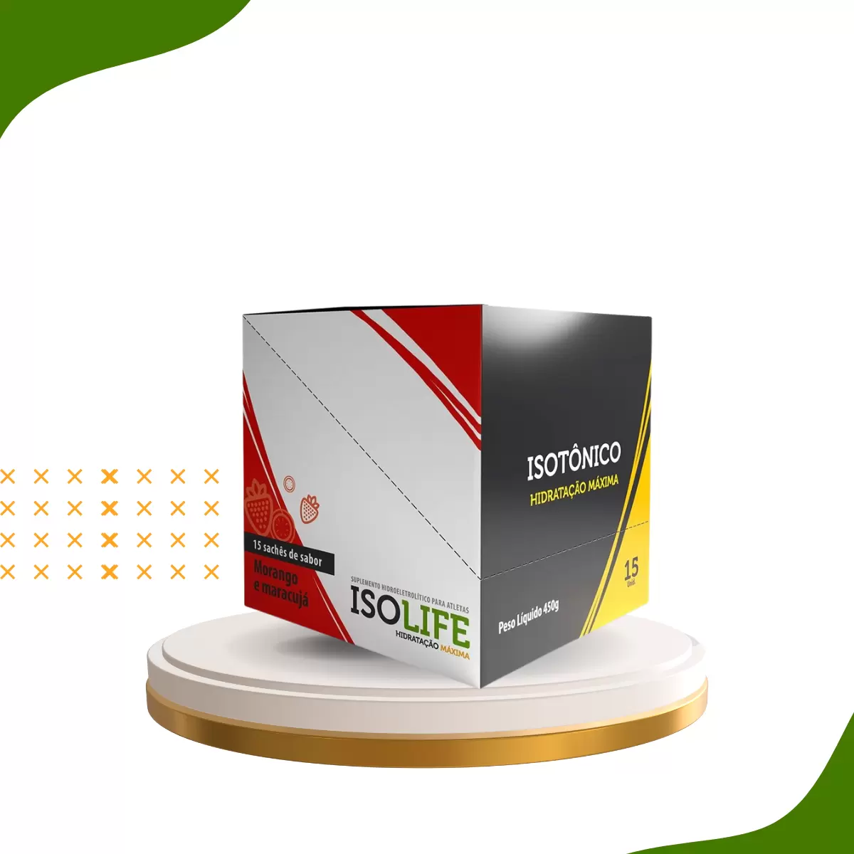 ISOLIFE ISOTONICO, 15 SACHET - SABOR MORANGO COM MARACUJA