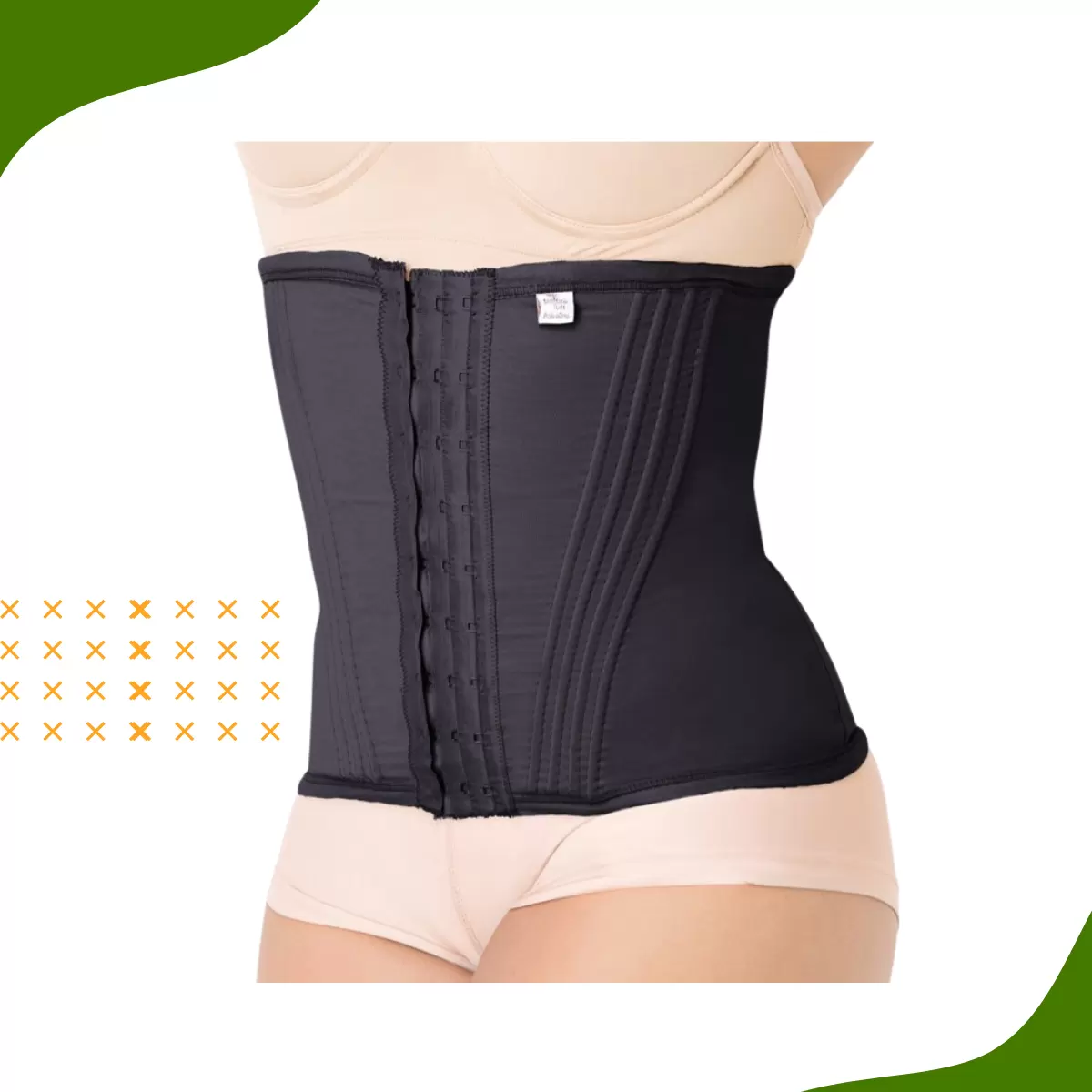 CINTA 16 BARBATANAS COR PRETO