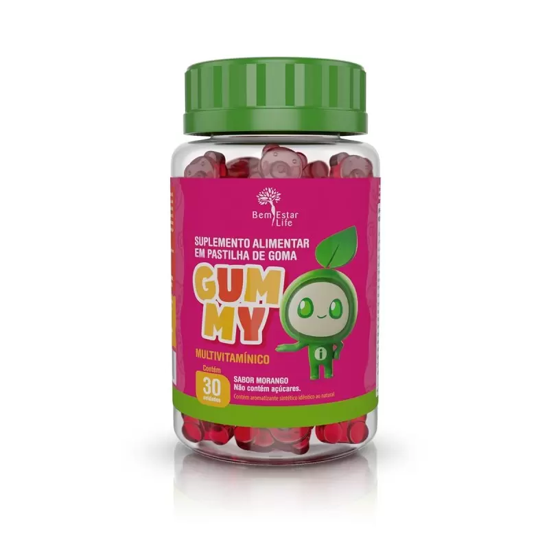 GUMMY, MULTIVITAMINICO KIDS - 30 GOMINHAS *SABOR MORANGO*