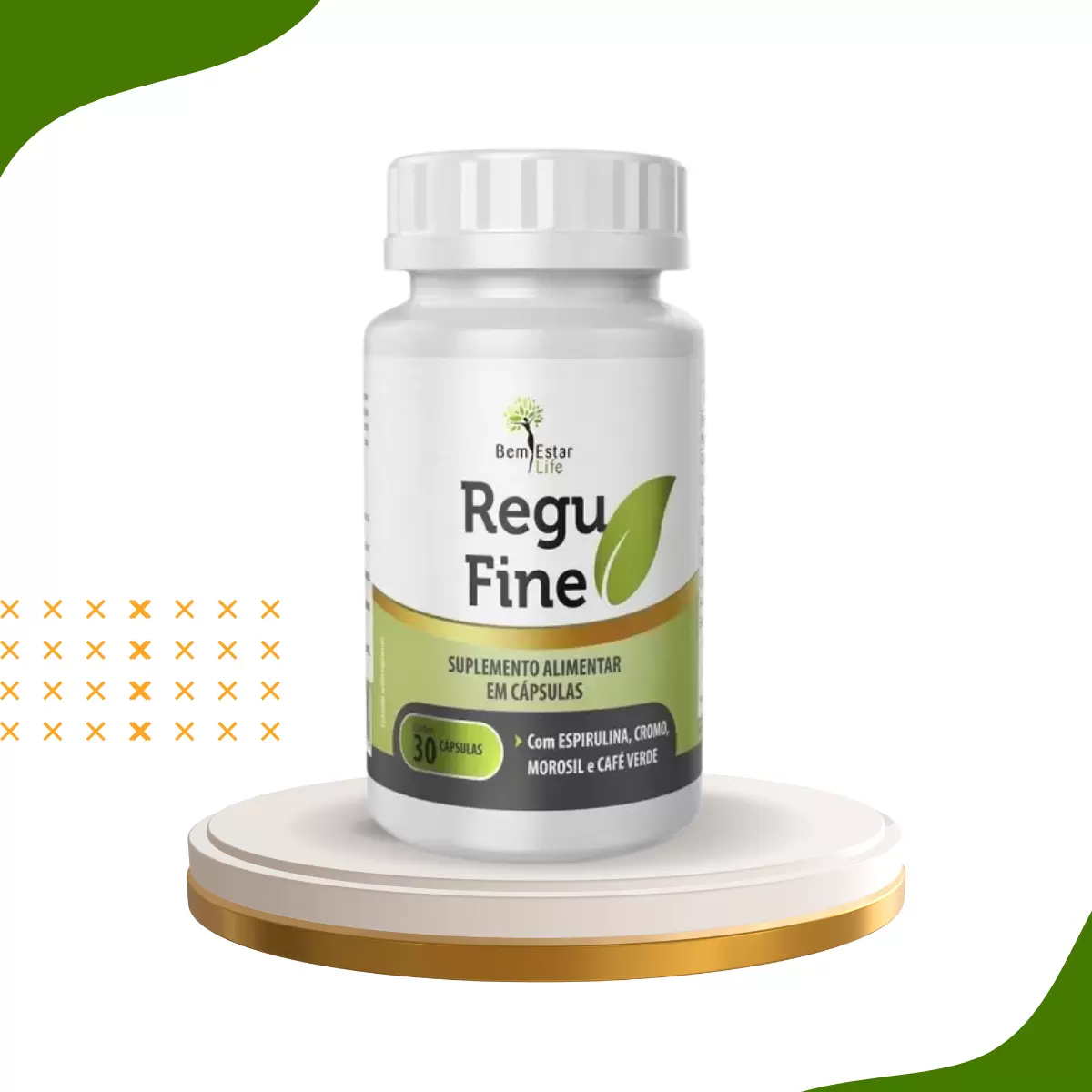 REGU FINE  MOROSIL E CAFE VERDE  30 caps (não é inibidor)