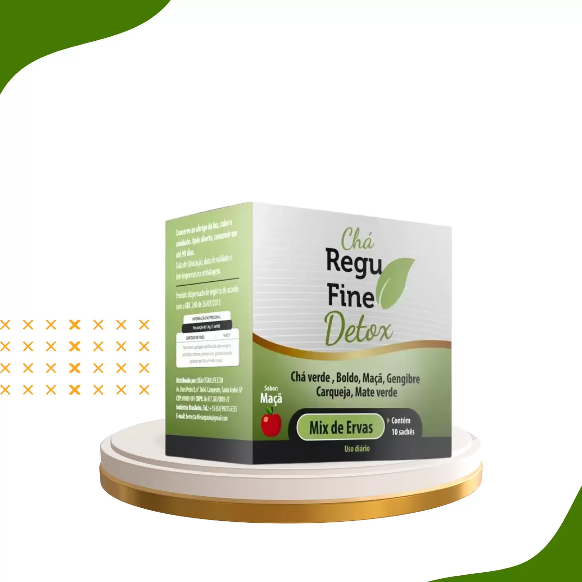 CHÁ REGU FINE DETOX - 10 SACHE